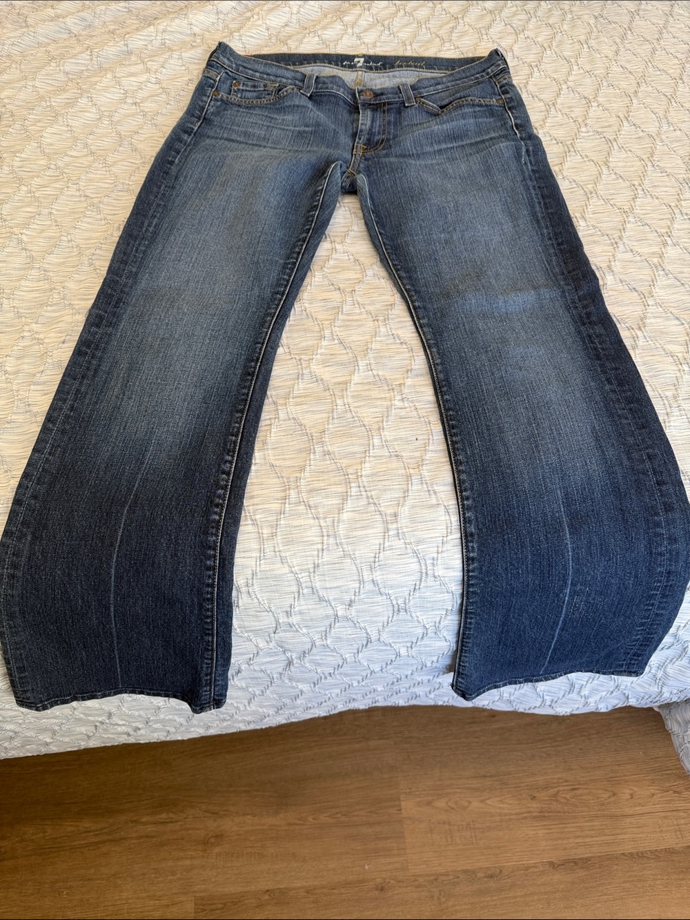 7 For All Mankind Women's Dark Blue Bootcut Jeans